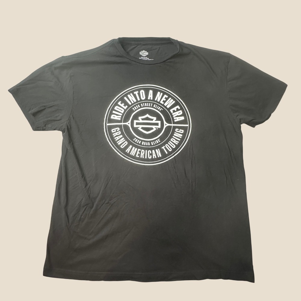 Harley-Davidson T-Shirt Mens XL Grand American Touring Black Graphic Tee